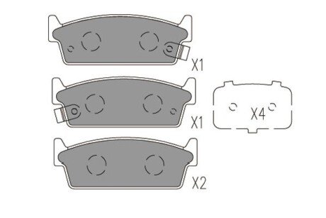 PARTS NISSAN Гальмівні колодки задн. Almera 00- Maxima QX 00- KAVO KBP-6601