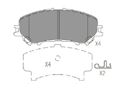 Комплект тормозных колодок KAVO KBP6614