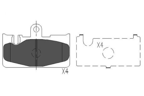 Гальмівні колодки, дискове гальмо (набір) PARTS KAVO KBP9073