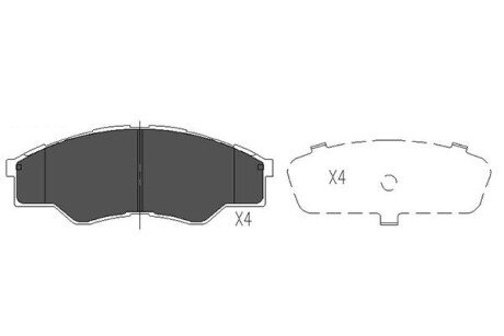 Гальмівні колодки, дискове гальмо (набір) PARTS KAVO KBP9102