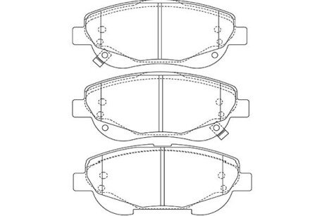 Колодки гальмівні (передні) Toyota Avensis 2.0D/2.2D 08- PARTS KAVO KBP9143