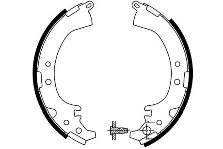 Колодки гальмівні (задні) Toyota Rav4 1.8/2.0i 4WD 94-05 (барабанні) (228.6x40) PARTS KAVO KBS9930