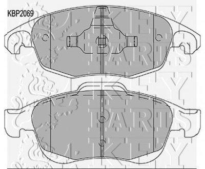 Гальмiвнi колодки дисковi KEY PARTS KBP2069