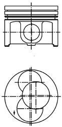 Поршень, комплект SEAT/SKODA/VW 1,9D 97- (3-4 цил.) KOLBENSCHMIDT 40093720