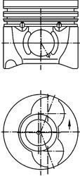 Поршень KOLBENSCHMIDT 40405610 (фото 1)