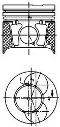 Поршень KOLBENSCHMIDT 40469600