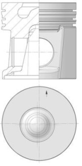Поршень двигуна PERKINS 105,50 KOLBENSCHMIDT 40554610 (фото 1)