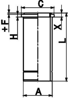 Гильза цилиндра KOLBENSCHMIDT 89846110