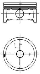 A_Поршень, комплект FORD/VOLVO Focus,Mondeo,Fiesta,C30,S40,S80,V50 2,0i 16V 00- KOLBENSCHMIDT 99457600