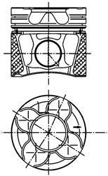 Поршень KOLBENSCHMIDT 99535600 (фото 1)