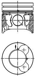 Поршень двигуна Fiat 2.0 D Multijet 2.0 BlueHDi +0.25 KOLBENSCHMIDT 99700610