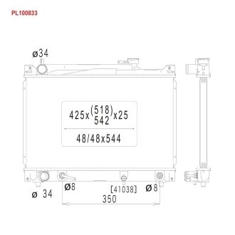 Радіатор двигуна двигателя KOYORAD PL100833