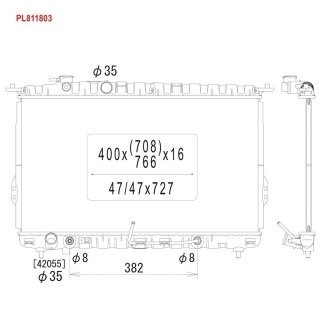 Радіатор двигуна двигателя KOYORAD PL811803 (фото 1)