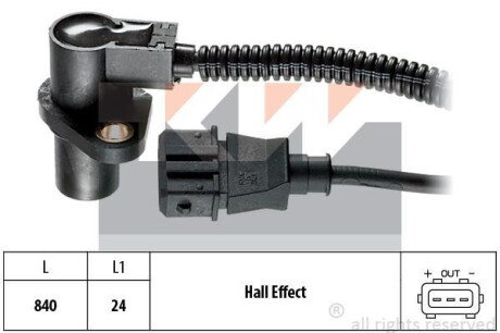 Датчик колінчастого вала. Датчик колінчастого вала, маховик KW 453314
