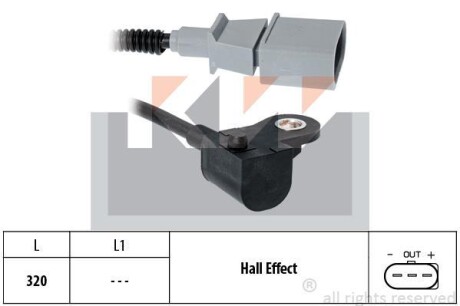 Датчик, положение распределительного вала KW 453605