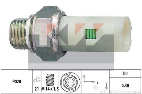 Датчик давления масла KW 500076