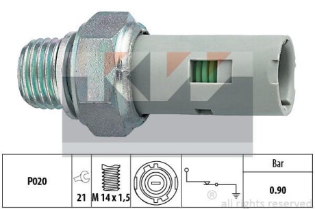 Датчик давления масла KW 500153