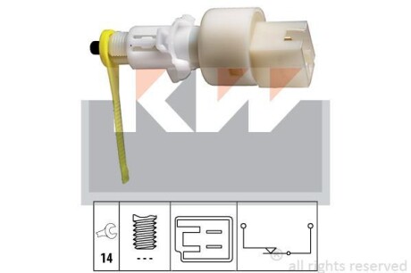 Выключатель фонаря сигнала торможения KW 510153