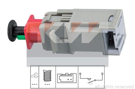 Выключатель, привод сцепления (Tempomat) KW 510207