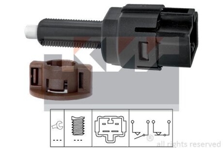 Выключатель фонаря сигнала торможения; Выключатель, привод сцепления (Tempomat) KW 510 261