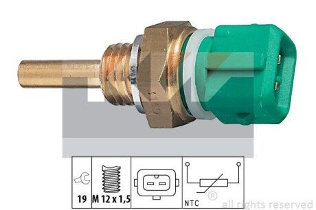 Датчик, температура охлаждающей жидкости KW 530 149