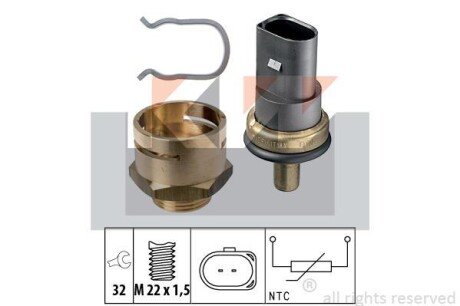 Датчик, температура масла; Датчик, температура охлаждающей жидкости; Датчик, температура охлаждающей жидкости; Датчик, температура охлаждающей жидкости KW 530 278K