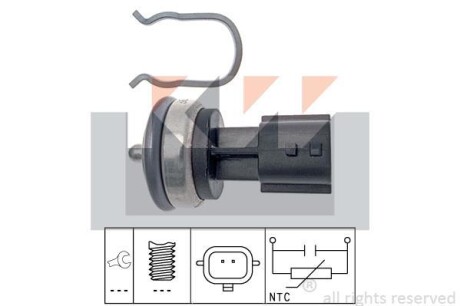 Датчик, температура охлаждающей жидкости KW 530337