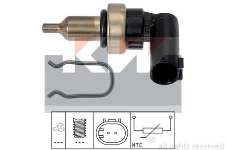 Датчик, температура масла; Датчик, температура охлаждающей жидкости; Датчик, температура охлаждающей жидкости; Датчик, температура охлаждающей жидкости KW 530 343 (фото 1)