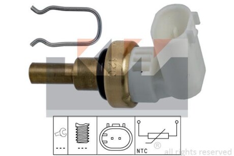 Датчик температури рідини охолодження. Датчик, температура охлаждающей жидкости. Датчик, температура охлаждающей жидкости KW 530 360 (фото 1)