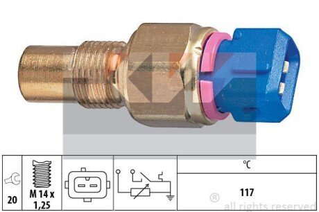 Температурный датчик охлаждающей жидкости KW 530 553