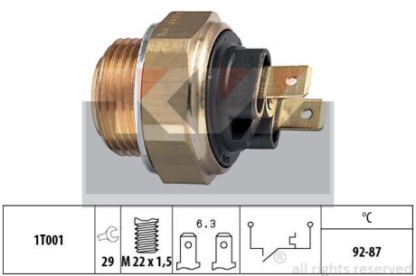 Термовыключатель, вентилятор радиатора KW 550000