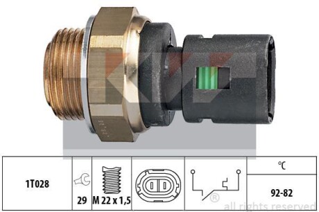 Термовыключатель, вентилятор радиатора KW 550128