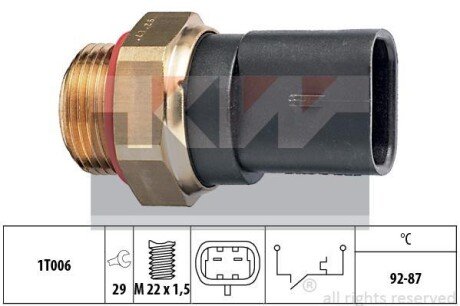 Термовыключатель, вентилятор радиатора KW 550187