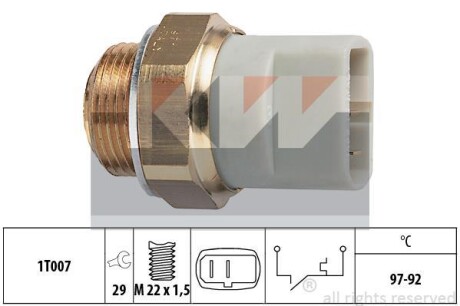Термовыключатель, вентилятор радиатора KW 550279