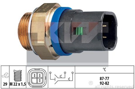 Термовыключатель, вентилятор радиатора KW 550647