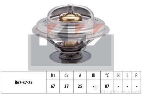 Термостат, охлаждающая жидкость KW 580256S
