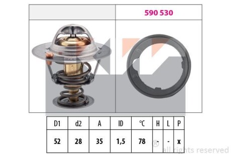 Термостат системи охолодження KW 580267