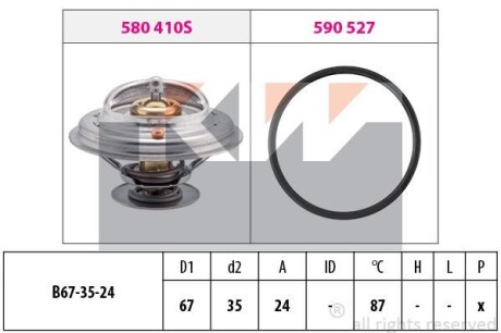 Термостат системи охолодження KW 580410