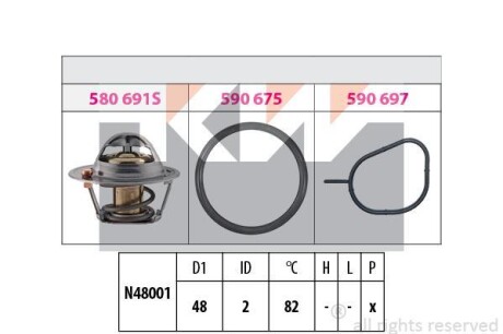 Термостат системи охолодження KW 580692