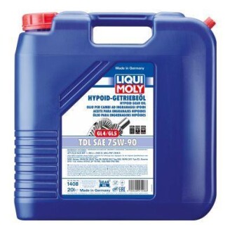 Масло трансмиссионное полусинтетическое "HYPOID-GETRIEBEOEL TDL 75W-90", 20л LIQUI MOLY 1408