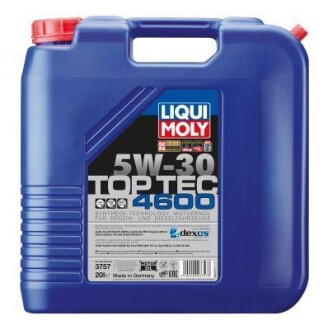 Масло моторное полусинтетическое "Top Tec 4600 5W-30", 20л LIQUI MOLY 3757