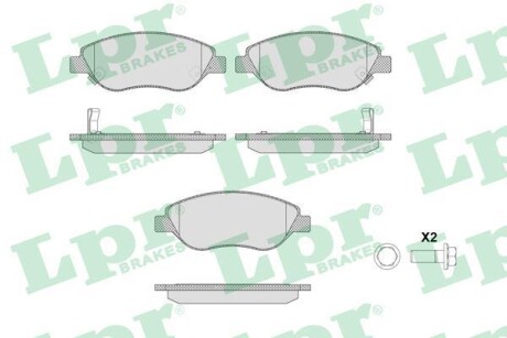 Дисковые тормозные колодки, комплект LPR 05P2001