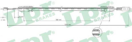 Трос, стояночная тормозная система LPR C0012B