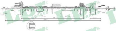 Трос, управление сцеплением LPR C0029C