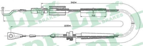 Трос акселератора LPR C0030A