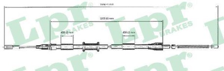 Трос, стояночная тормозная система LPR C0038B