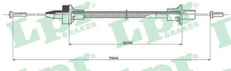Трос, управление сцеплением LPR C0076C