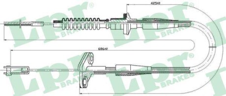 Трос, управление сцеплением LPR C0121C