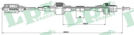 Трос, управление сцеплением LPR C0125C