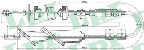 Трос, управление сцеплением LPR C0137C